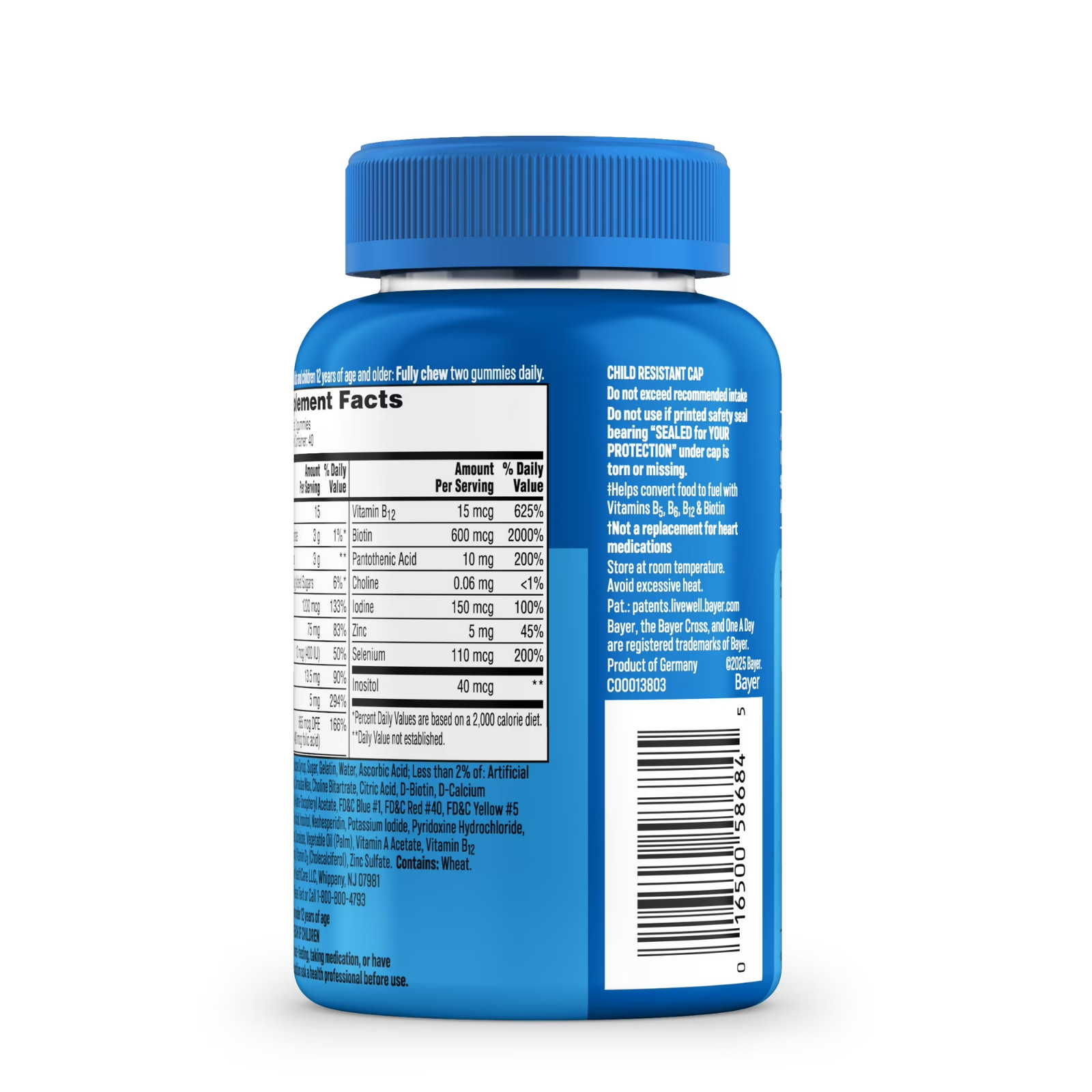 One A Day Mens Multivitamins Gummies with B Vitamins Immune Support 80 Count