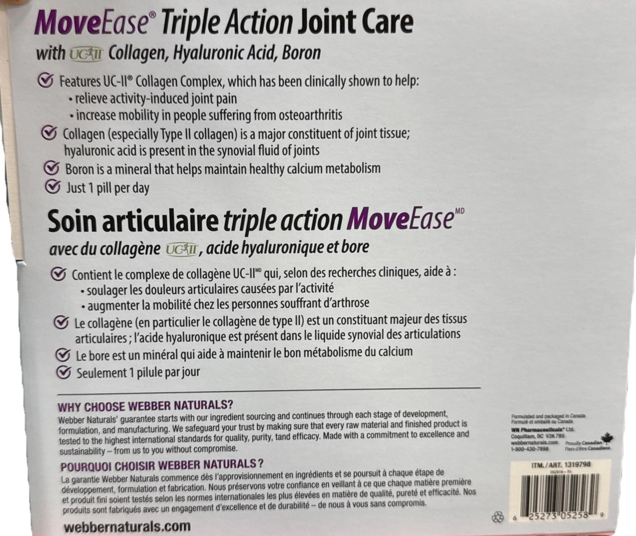 Triple Action Joint Care 75 caplets Bone & Joint Support, Always Fresh NO TARIF