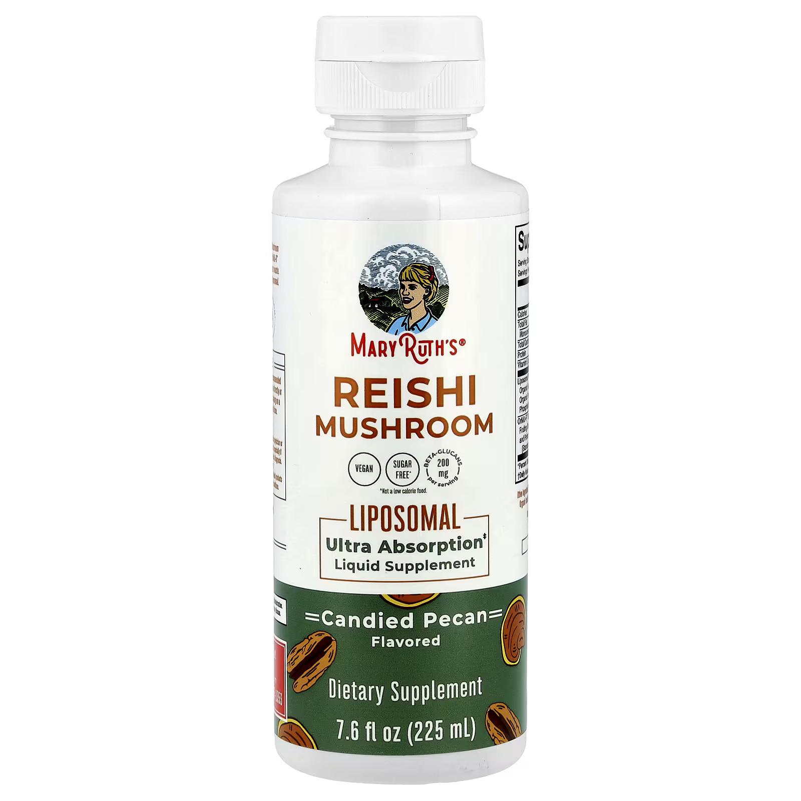 2 X MaryRuth’s, Reishi Mushroom Liposomal, Candied Pecan , 7.6 fl oz (225 ml)