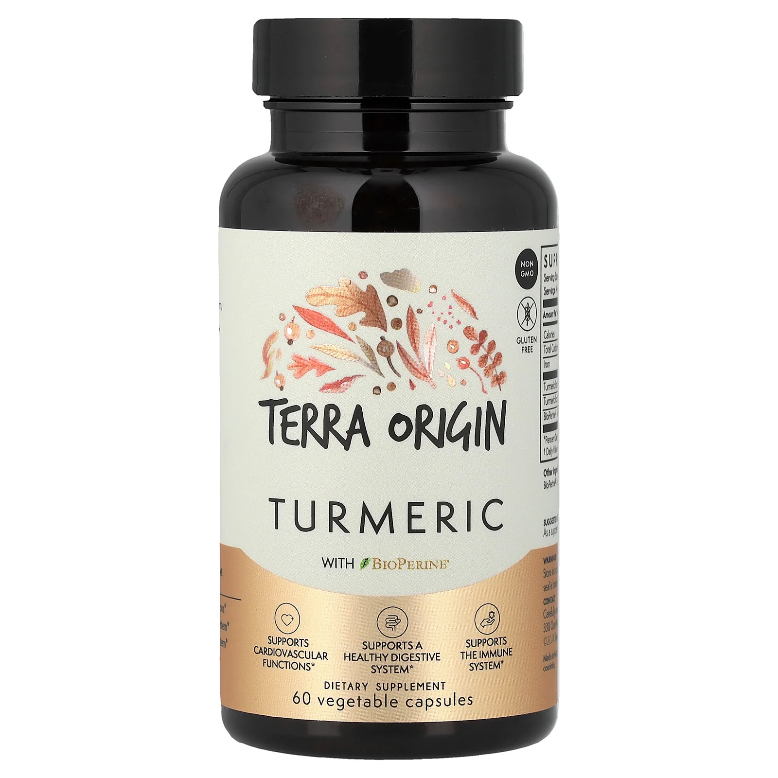 2 X Terra Origin, Turmeric With BioPerine�, 60 Vegetable Capsules