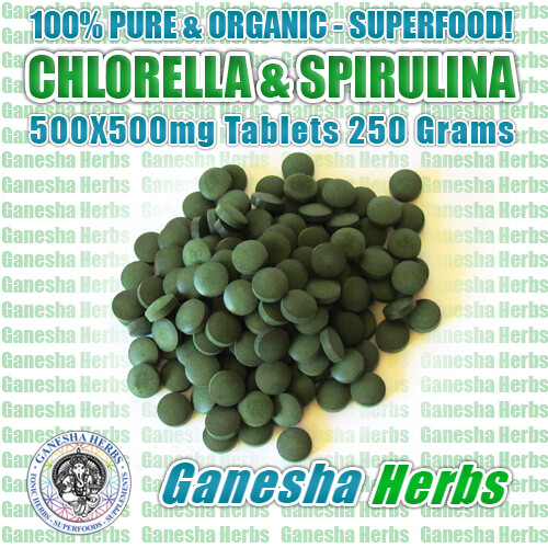 Chlorella Spirulina Tablets (500mg/Tablet) ORGANIC 4 Months Supply! BEST PRICE!