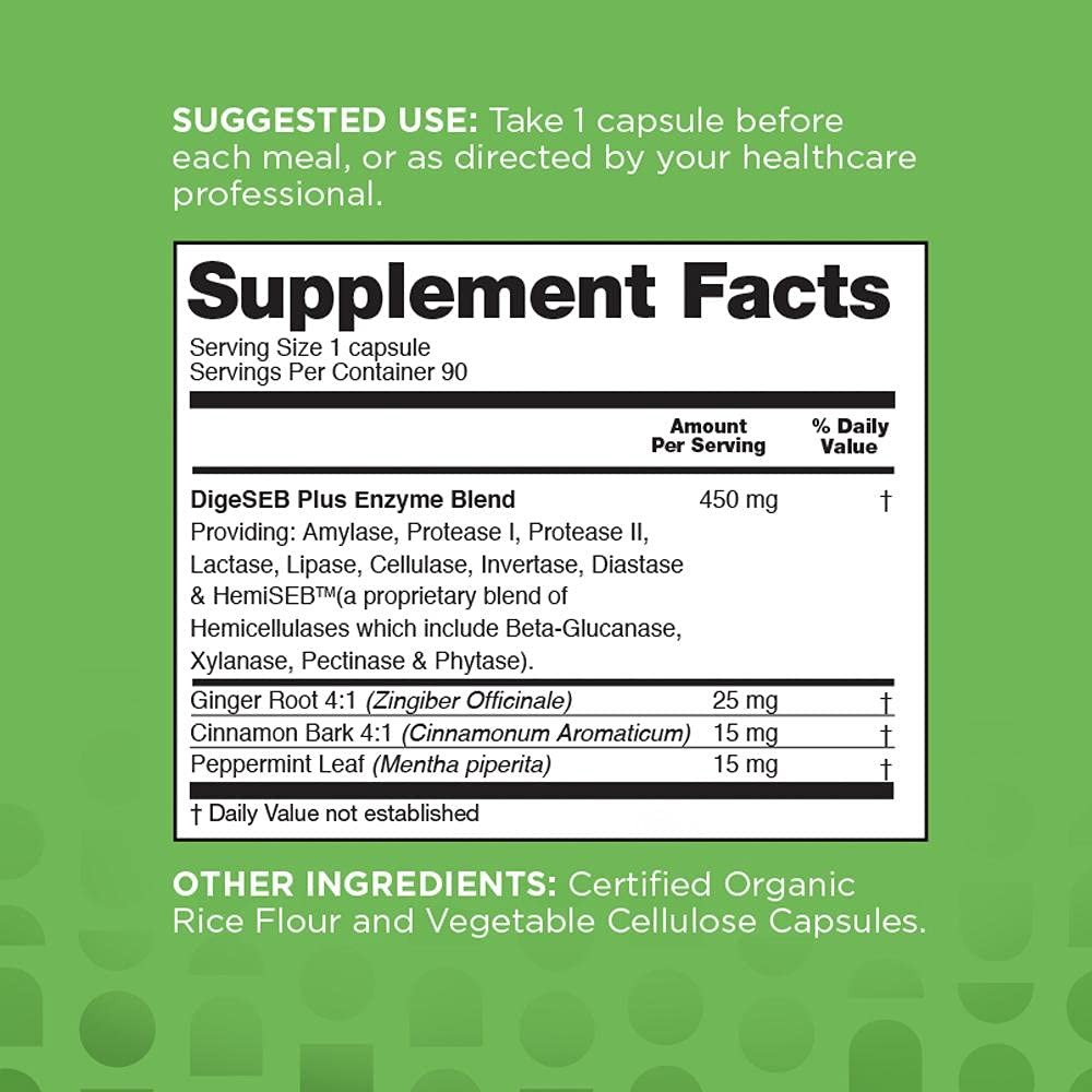 nbpure Vegan Digestive Enzyme Complex – Daily 90 Count (Pack of 1), No Color