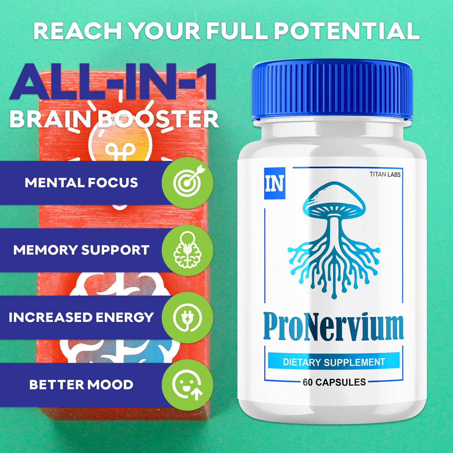 (3 Pack) Pronervium, Pronervium Cognitive Brain Booster Formula (180 Capsules)