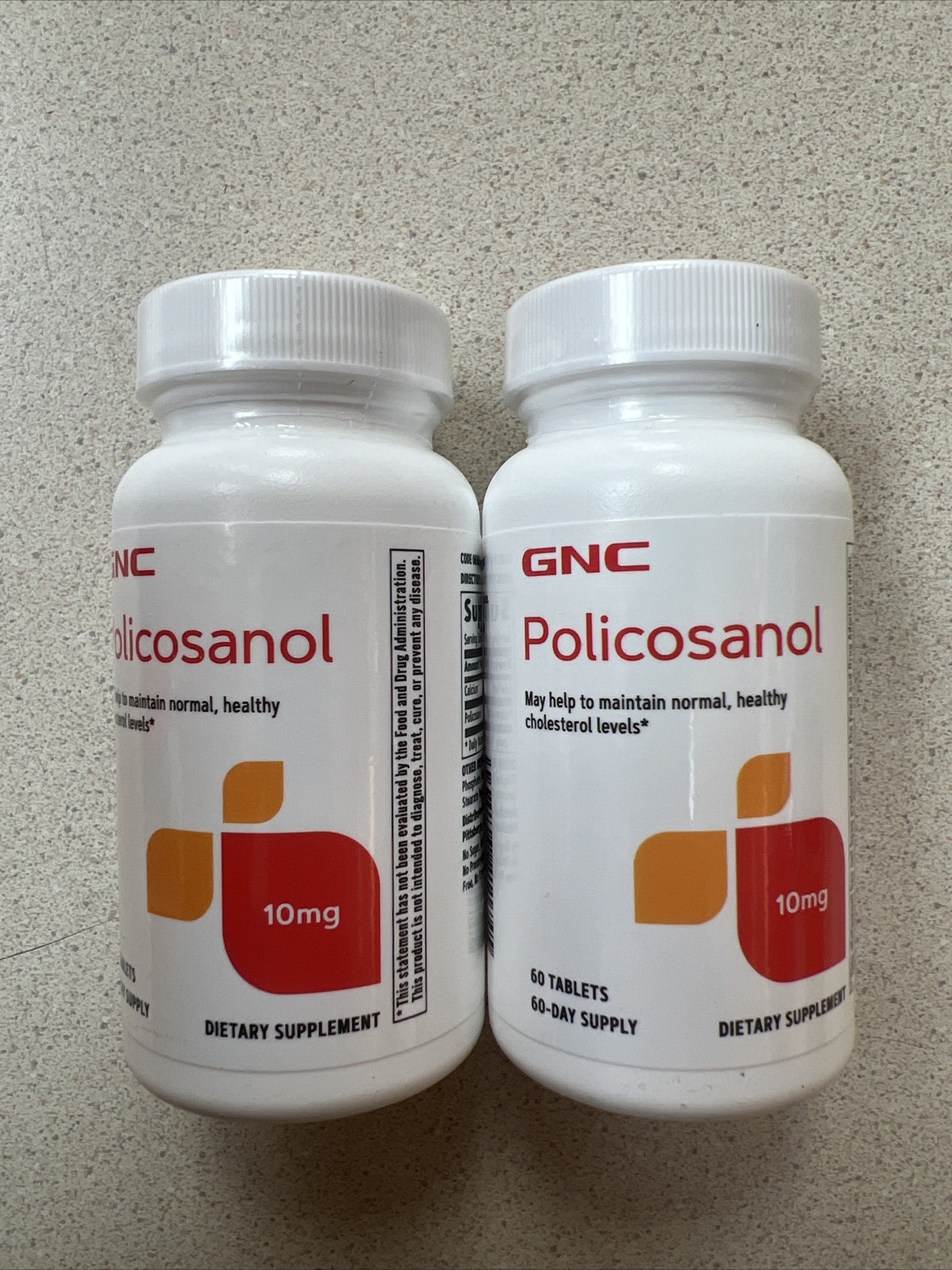 GNC POLICOSANOL 10 mg w / calcium 60 Tablets ( 60 servings ) X2 EXP：6/2024
