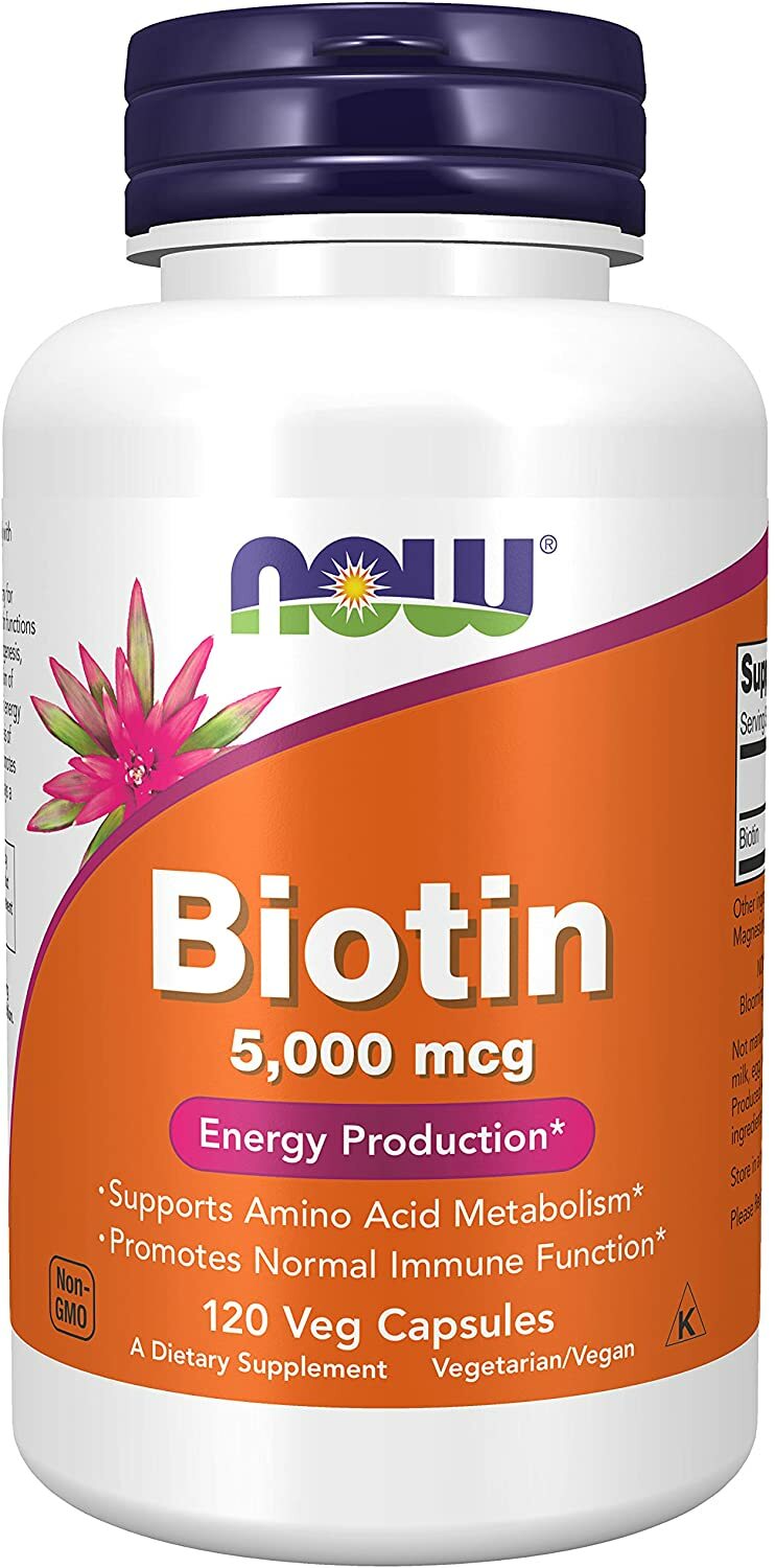Now BIOTIN 5,000 mcg 120 Veg Capsules ^