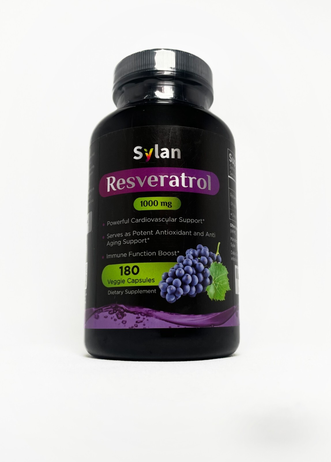SYLAN Resveratrol Supplement 1000mg 180 Capsules exp. 07/25