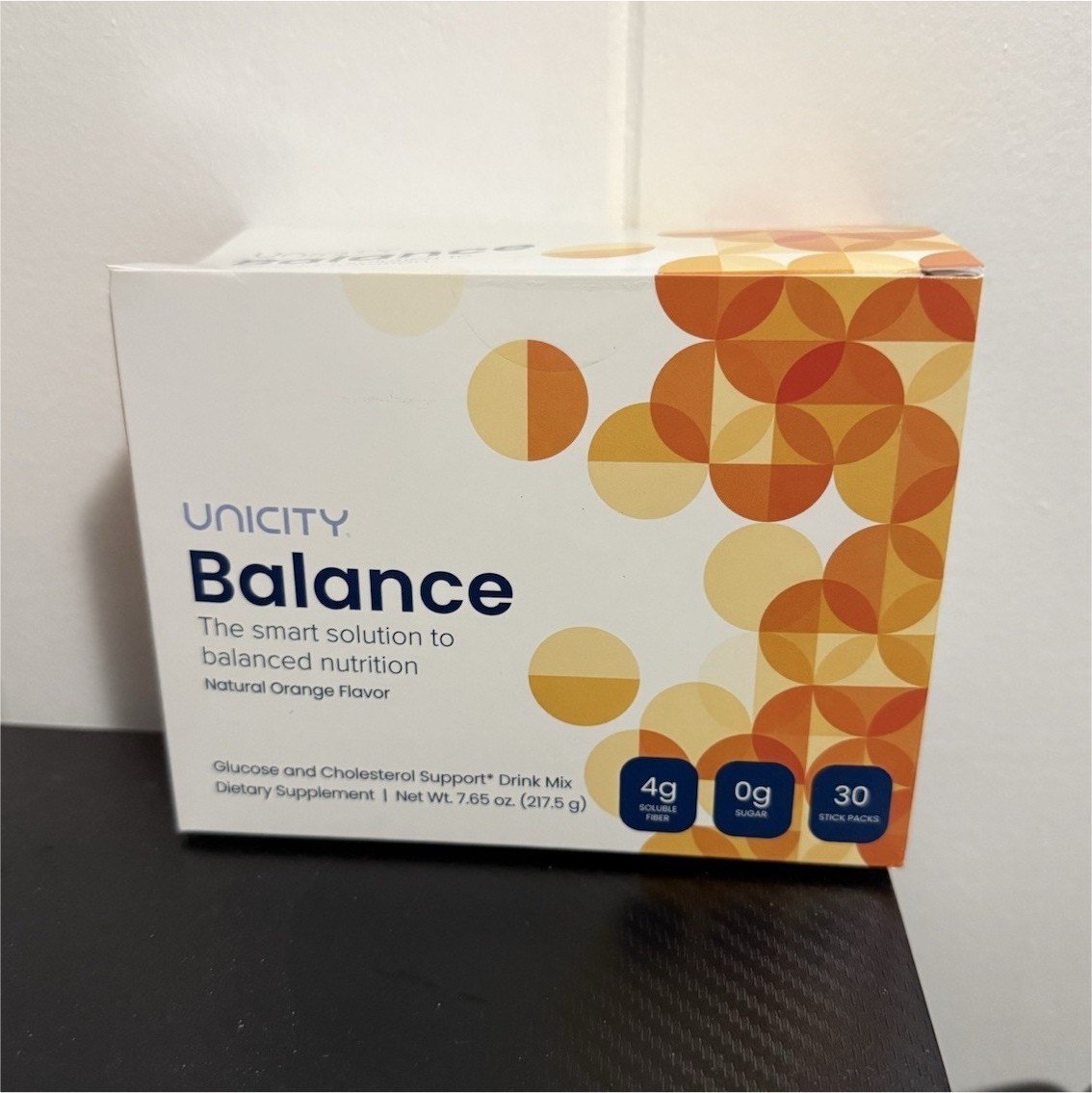 Unicity Balance Natural Orange Drink Mix Powder 30 Sticks Gluten-Free Support