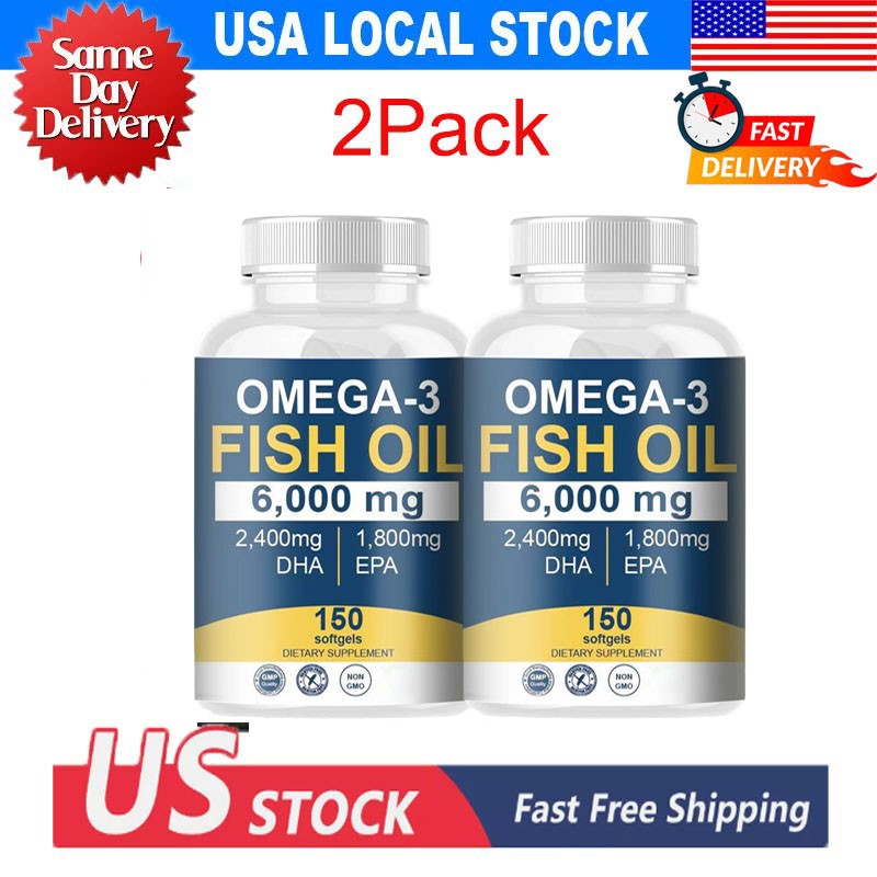2X 3 Omega Fish Essence 6000 Supports with Maximum EPA DHA – Brain, Mg Liver,…
