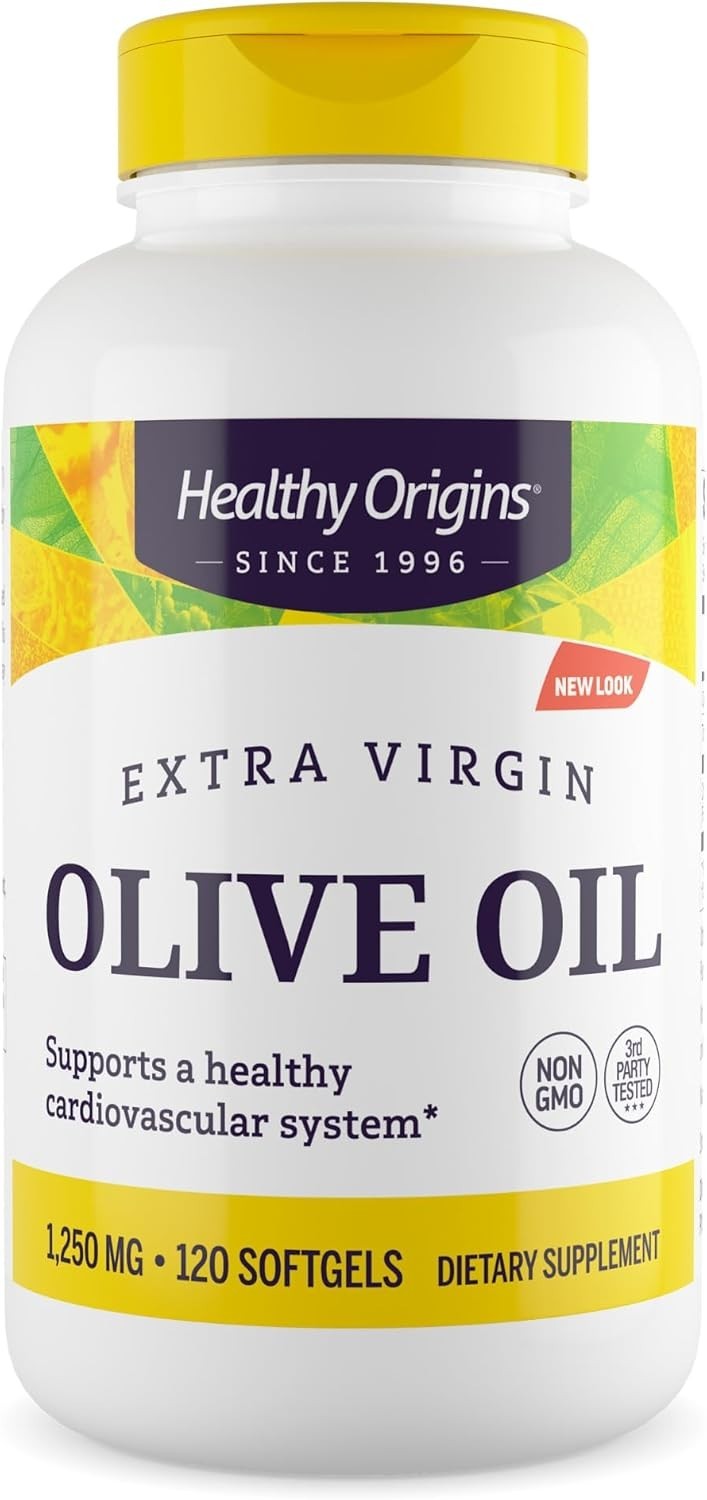 1,250 mg Extra Virgin Olive Oil in Softgel Form – Non-GMO & Gluten-Free