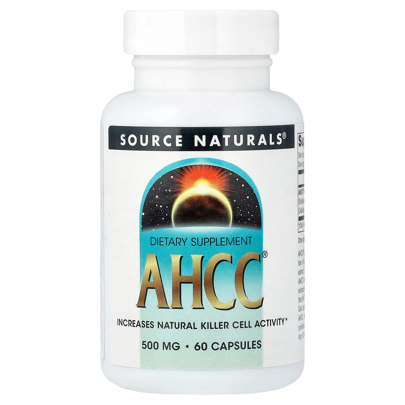2 X Source Naturals, AHCC�, 60 Capsules (0.5 g per Capsule)