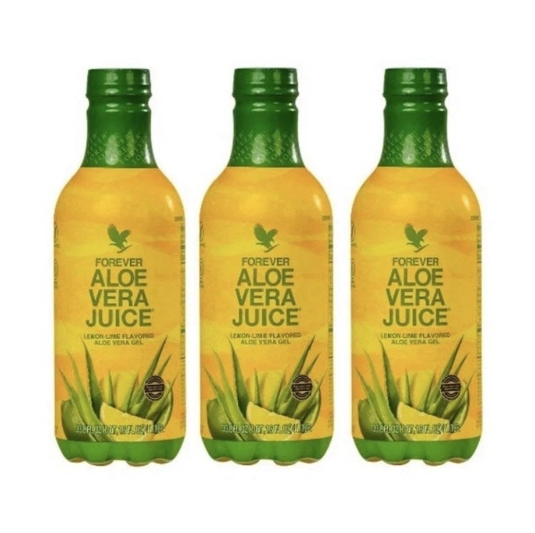3 bottles of new design Forever Aloe Vera Juice 33.8 fl.oz Original Rare