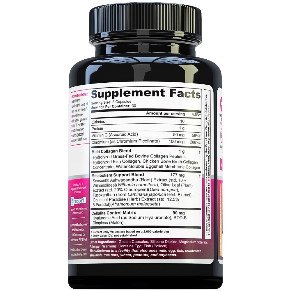 Multi Collagen Burn Capsules for Weight Loss – Hydrolyzed Collagen Peptides