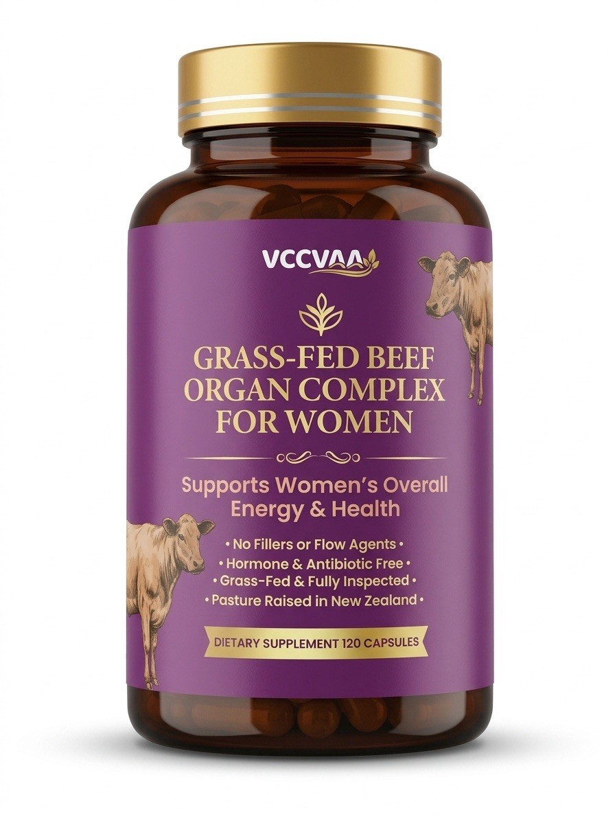 Beef Organ Supplement for Women, Grass-Fed Beef Liver Uterine Kidney Heart Organ