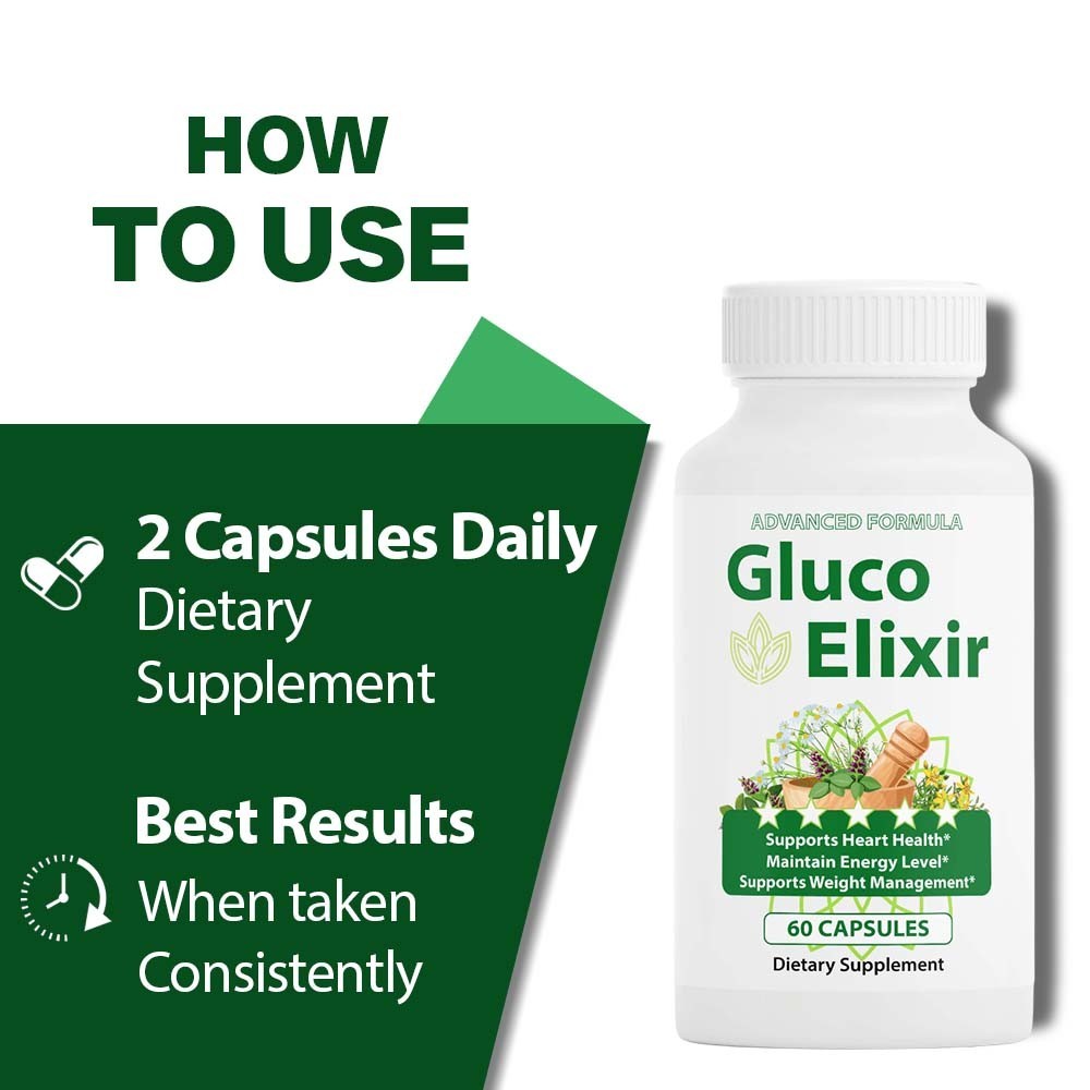(5 Pack) Gluco Elixir Blood Pills, Advanced Blood Support Pills for Circulation
