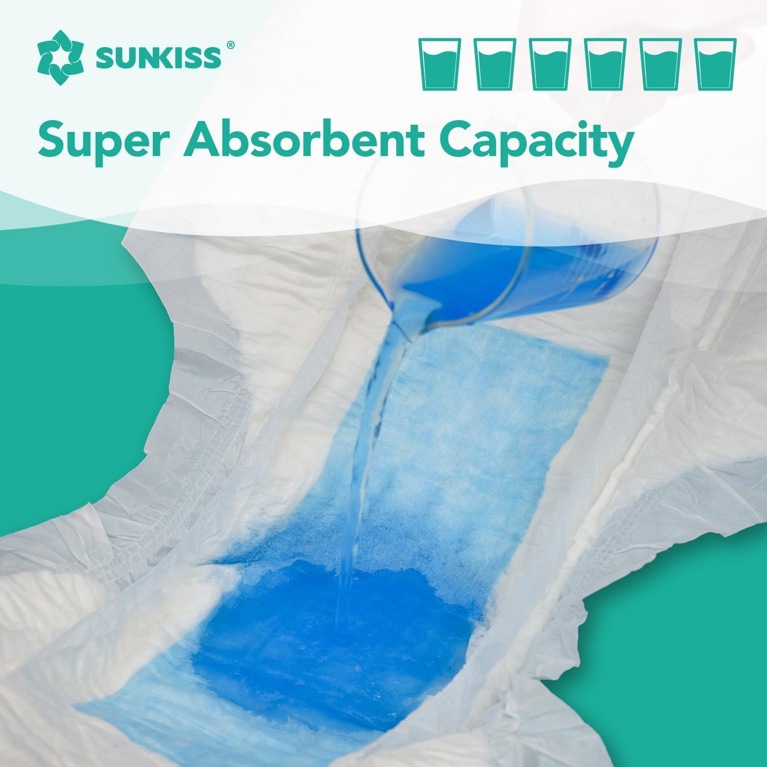 SUNKISS TrustPlus Adult Diapers with Maximum Absorbency, Unisex Disposable Inc