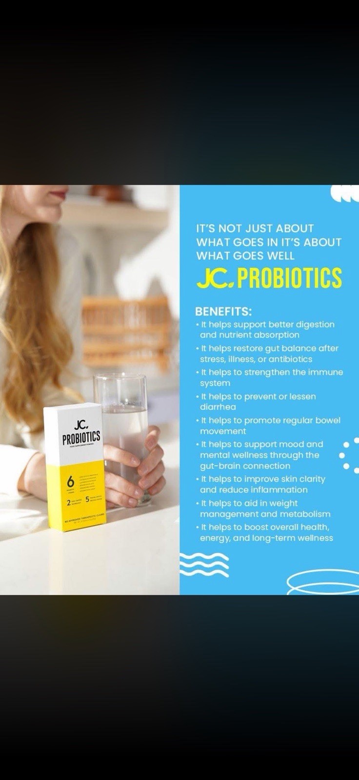 JC. Probiotic Powder Sachets Digestive Immune Gut Health Supplement Unisex Adult