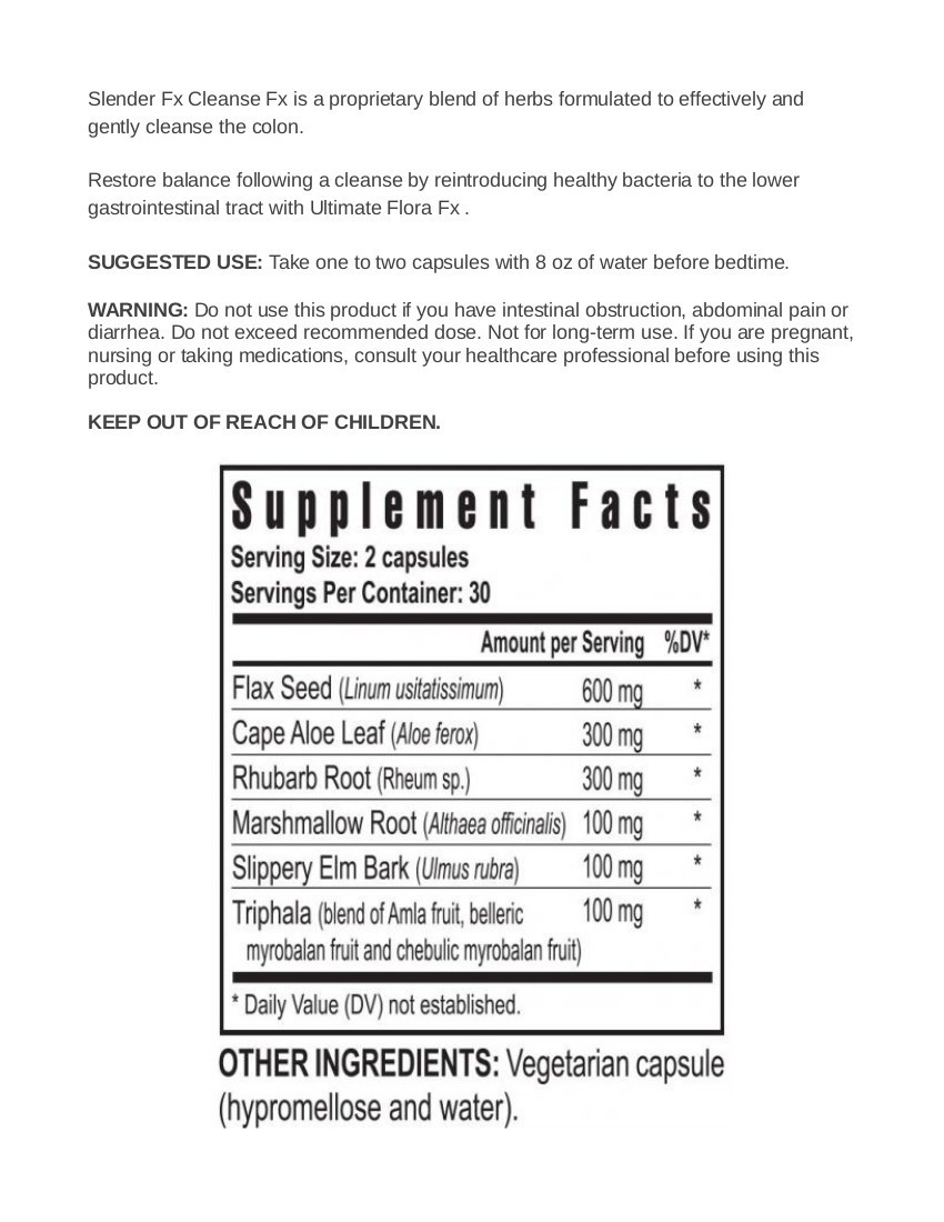 Youngevity Dr. Wallach Slender Fx™ Cleanse Fx™ – 60 capsules
