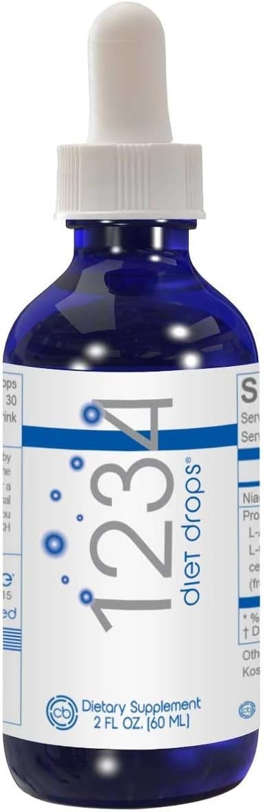 Creative Bioscience 1234 Diet Drops- 12 PACK- 12 2fl. Oz. blue dropper bottles