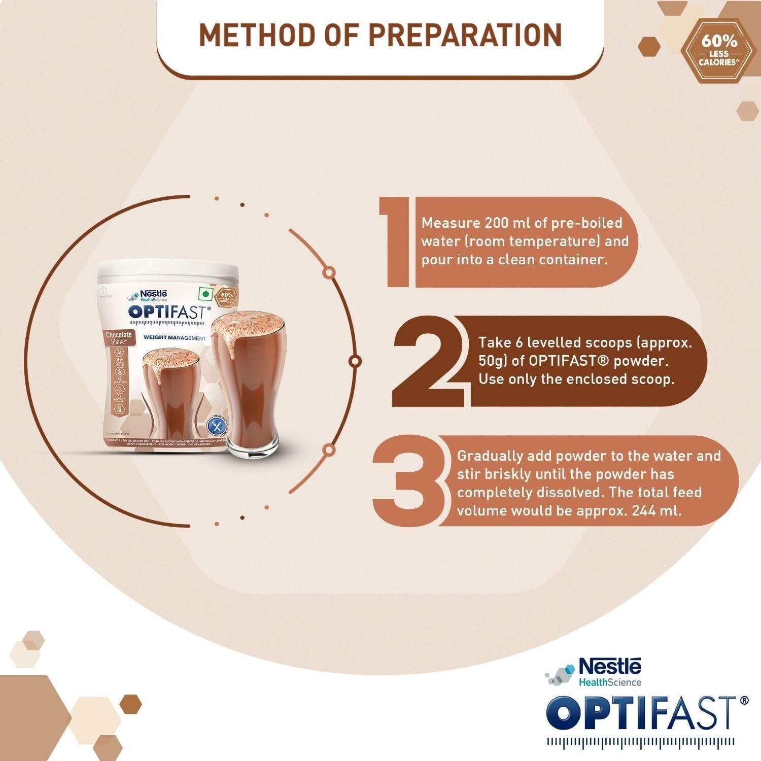 Nestle Optifast Scientifically Designed Weight Loss Diet, 400g/Chocolate Flavour