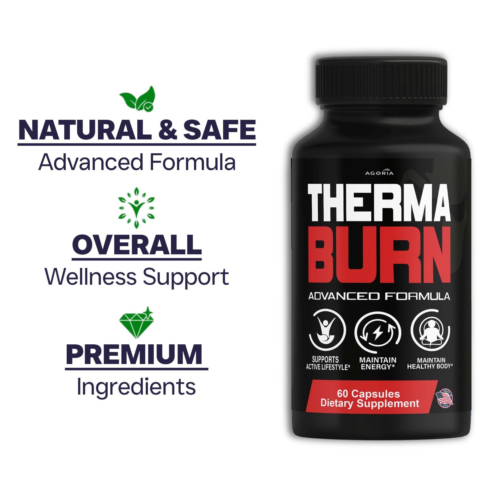 ( 6 Pack )Therma Burn Capsules, ThermaBurn Fat Burner, Metabolism & Weight Loss
