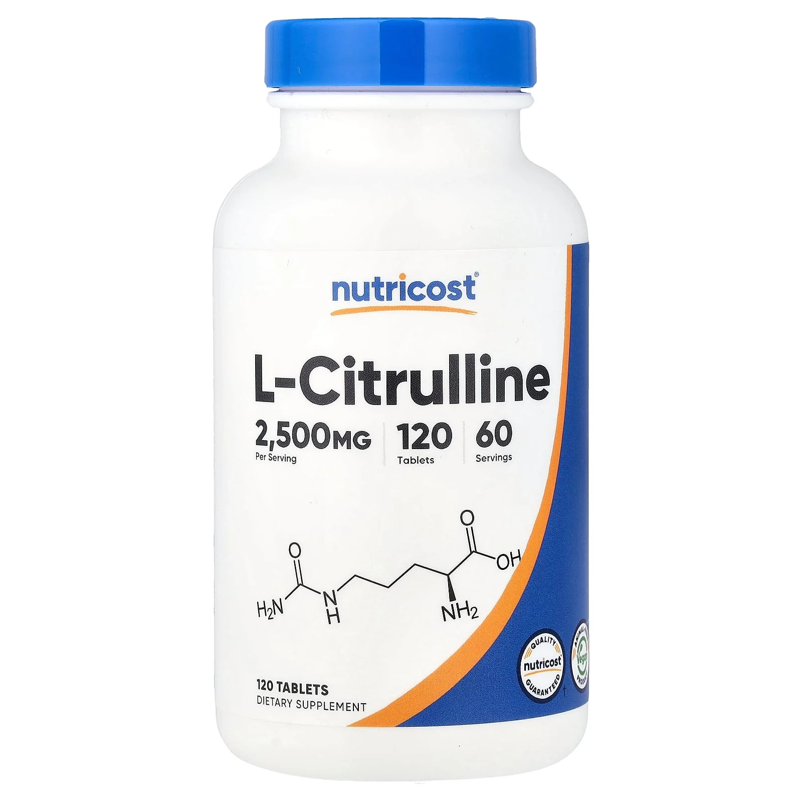 2 X Nutricost, L-Citrulline, 120 Tablets (1,250 mg per Tablet)