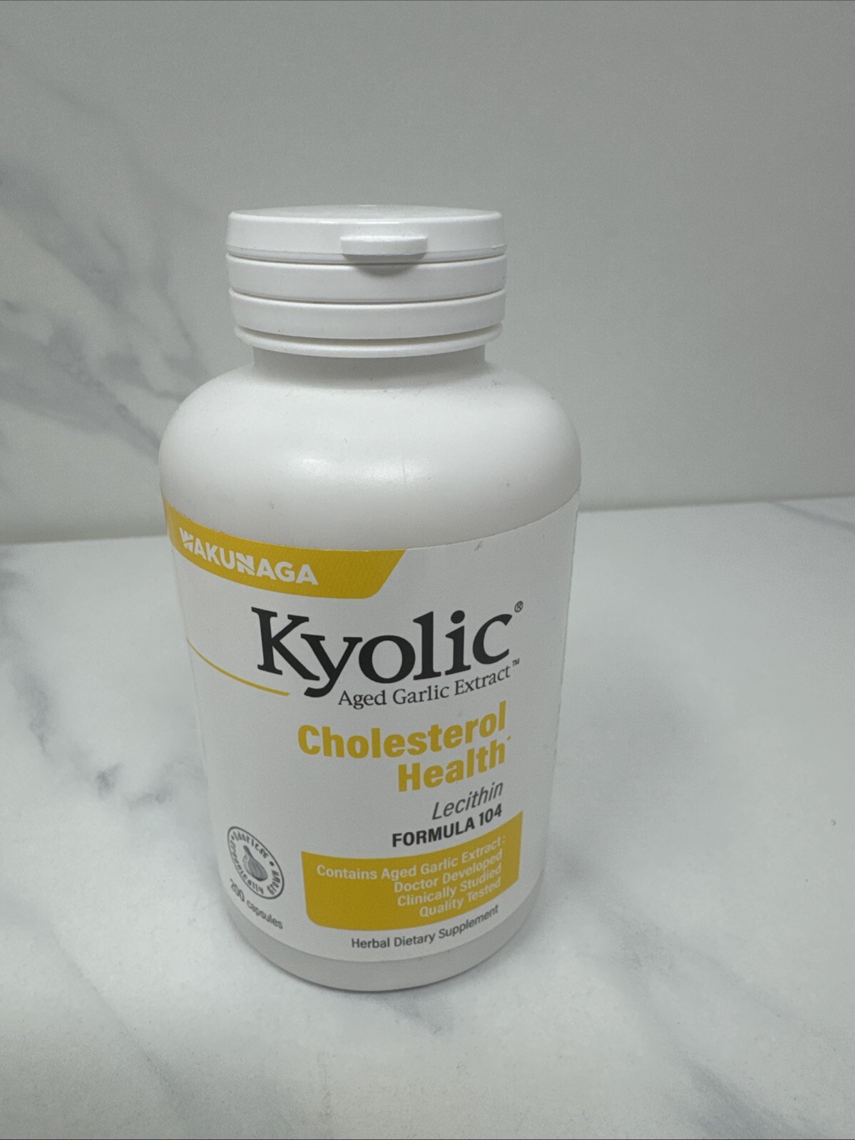 Kyolic Aged Garlic Extract Lecithin Cholesterol Formula 104 Capsules 200 Count