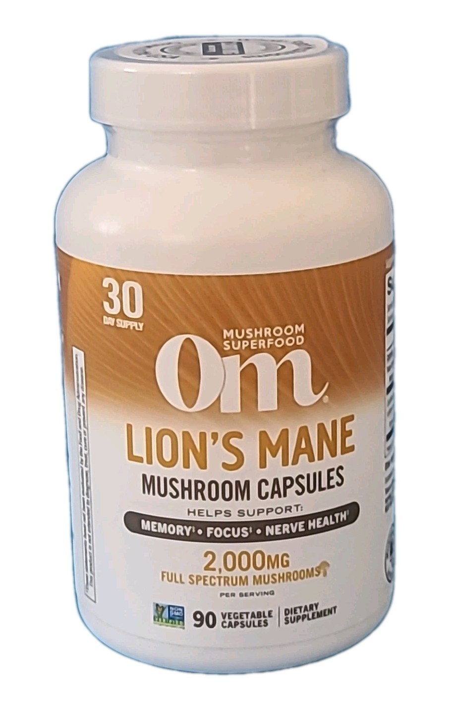 LION’S MANE • 90 VEGETABLE CAPSULES By Om MUSHROOMS • EXP : 09/2026
