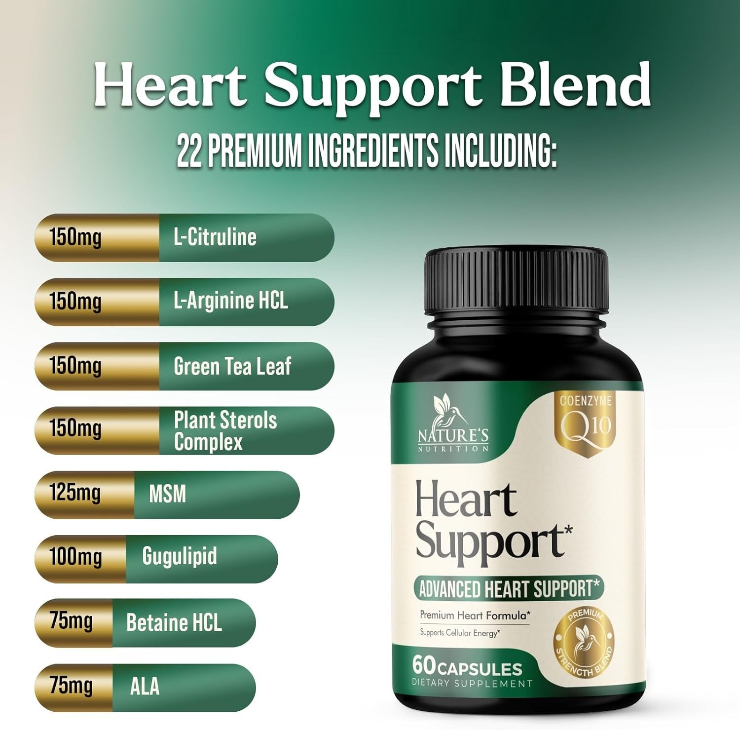 Heart Supplement – Advanced Blood Pressure & Heart Health Support Capsules