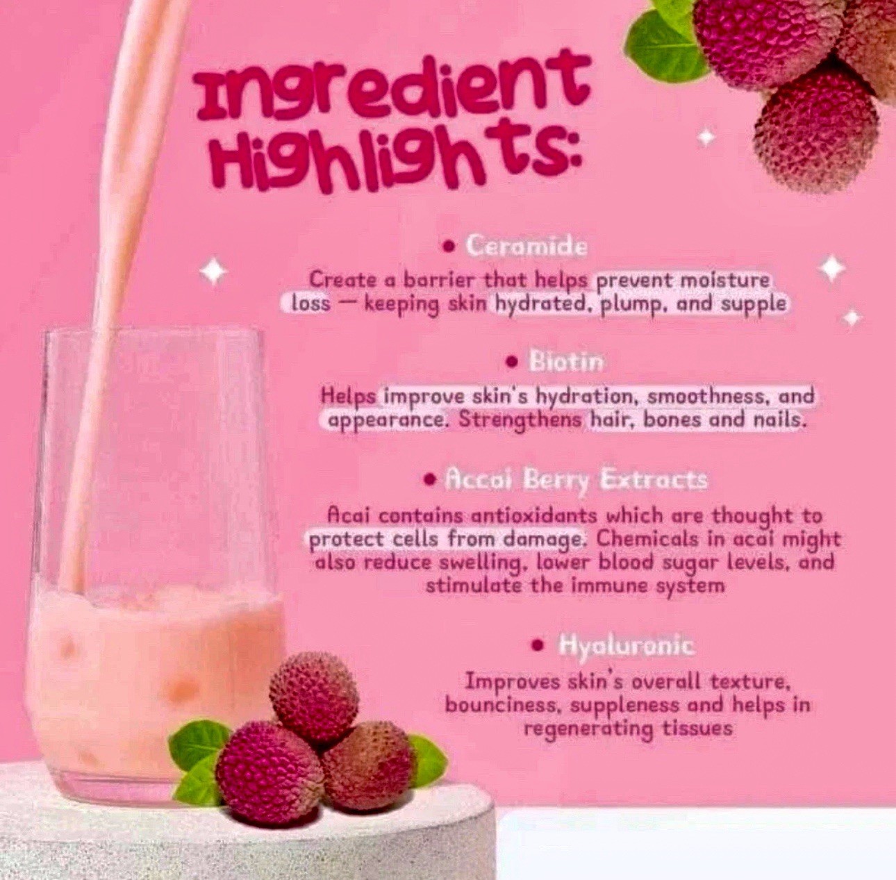 Beauty Milk glutathione &Collagen Lightening Skin Clear Face& Dark spots 2 Pack