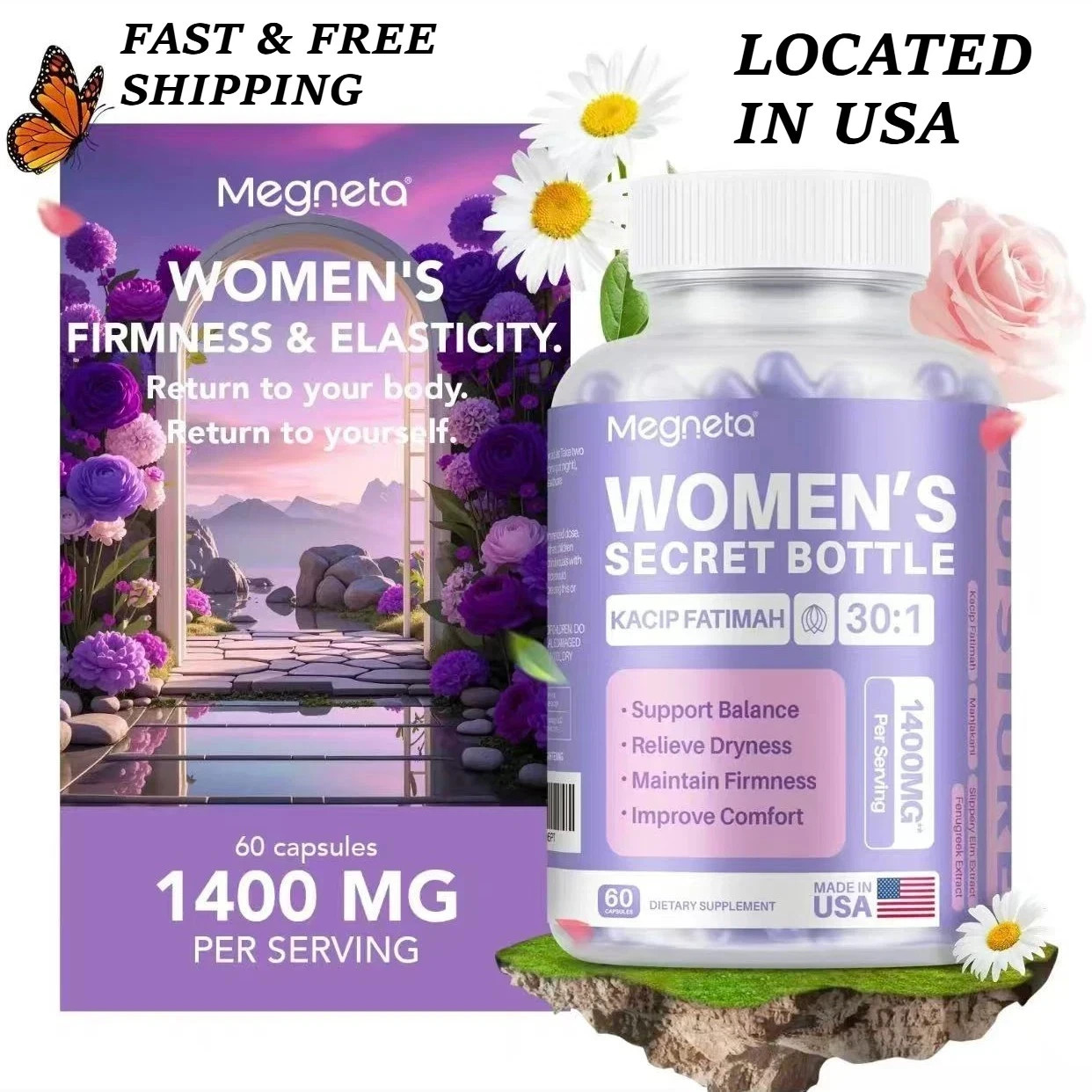 Women’s Secret Bottle-Vaginal Probiotics – Women pH Balance Health Supplement