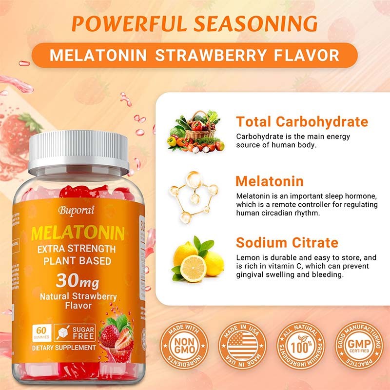 Melatonin Gummies 30mg — Adults Extra Strength Melatonin,Improves Sleep Quality