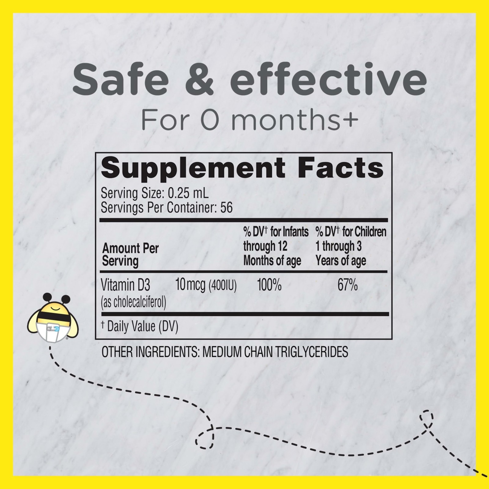 Vitamin D Drops for Infants, 400IU (10mcg) Baby & Toddler Liquid Supplement, …