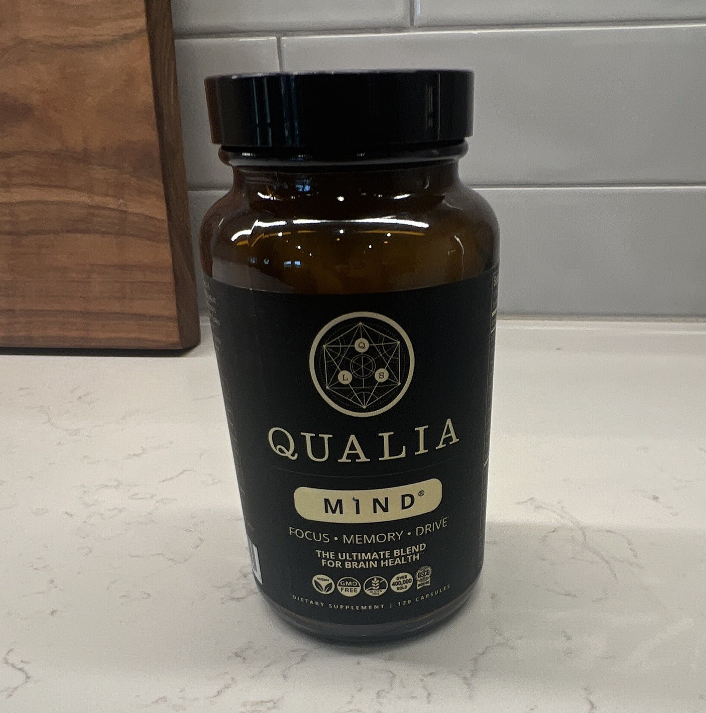 Qualia Mind Brain Health Dietary Supplement 120 Capsules, GMO Free