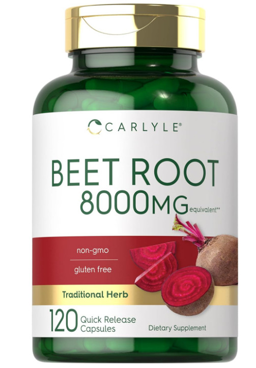 USA Organic Extra Strength Beet Root 201 Extract 8000 mg Strength 120 Capsules
