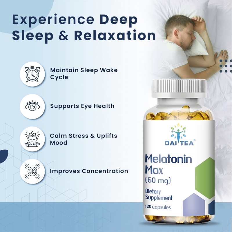 Relaxium Sleep Helps Relax Natural Asleep Quickly Promotes Immune Health 120Caps