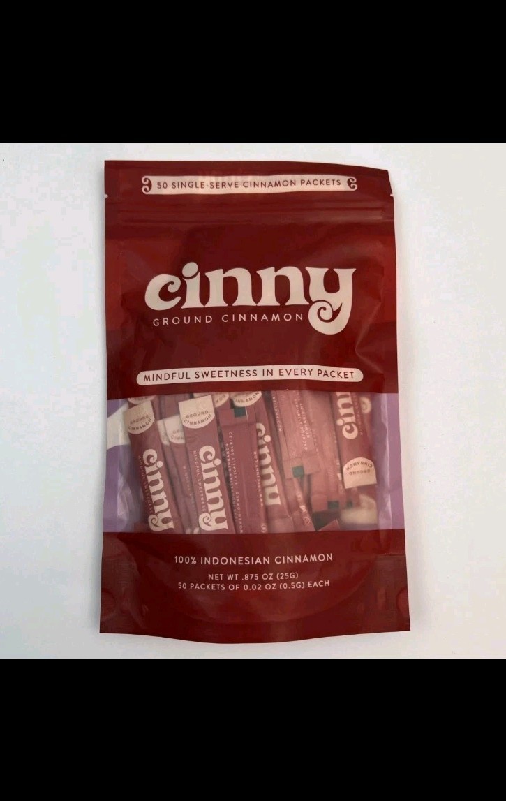 CINNY 50 Single-Serve Packets Ground Cinnamon 0.02 Oz Per Packet Sealed