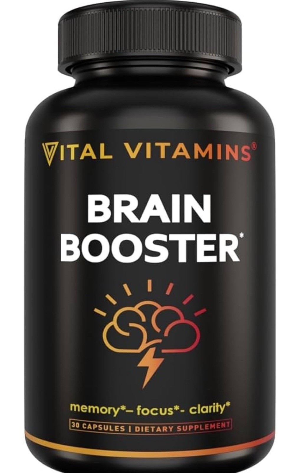 VITAL VITAMINS Brain Supplement Nootropics Booster – Memory & Focus EXP 2027