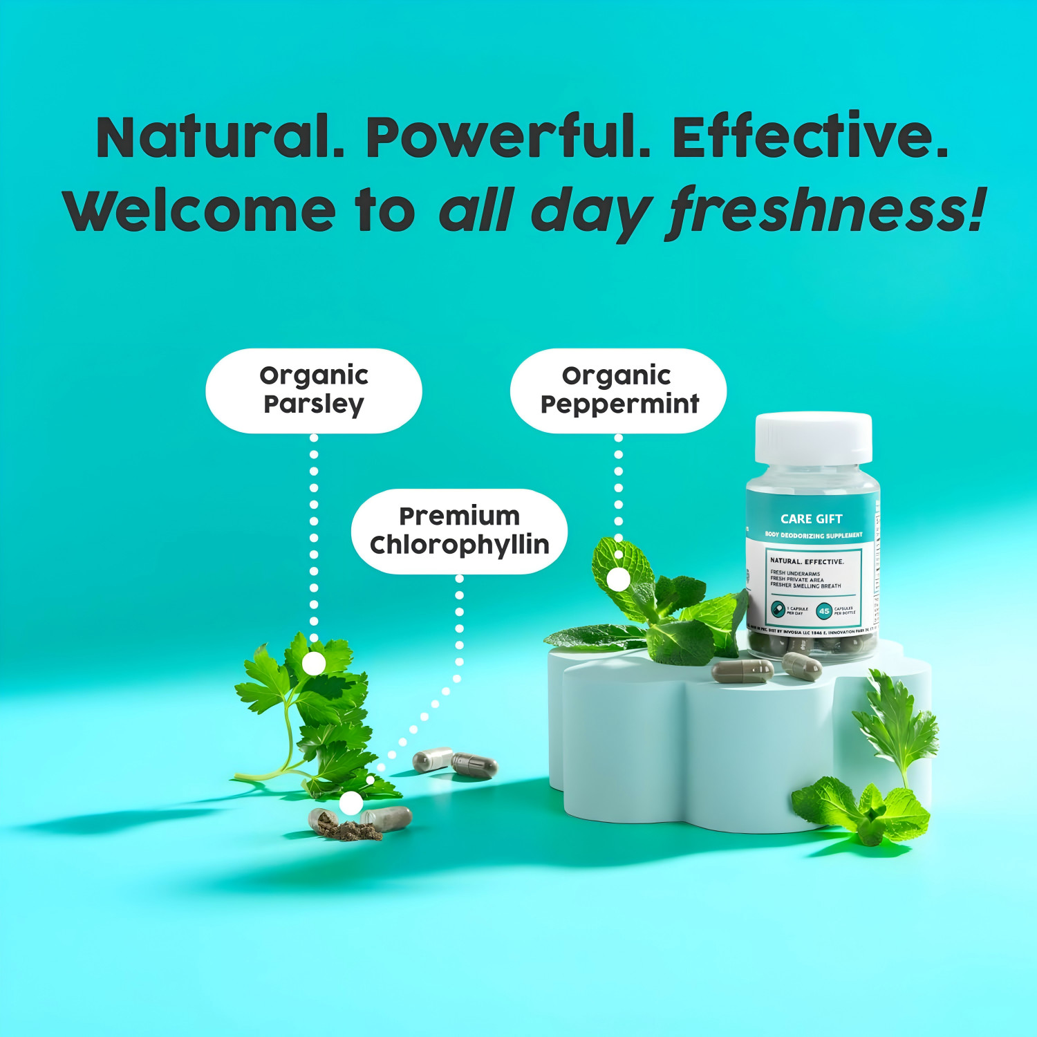 Internal Deodorant Capsules: Body Odor Control & Gut Detox (30 Pcs) | Free Shipp