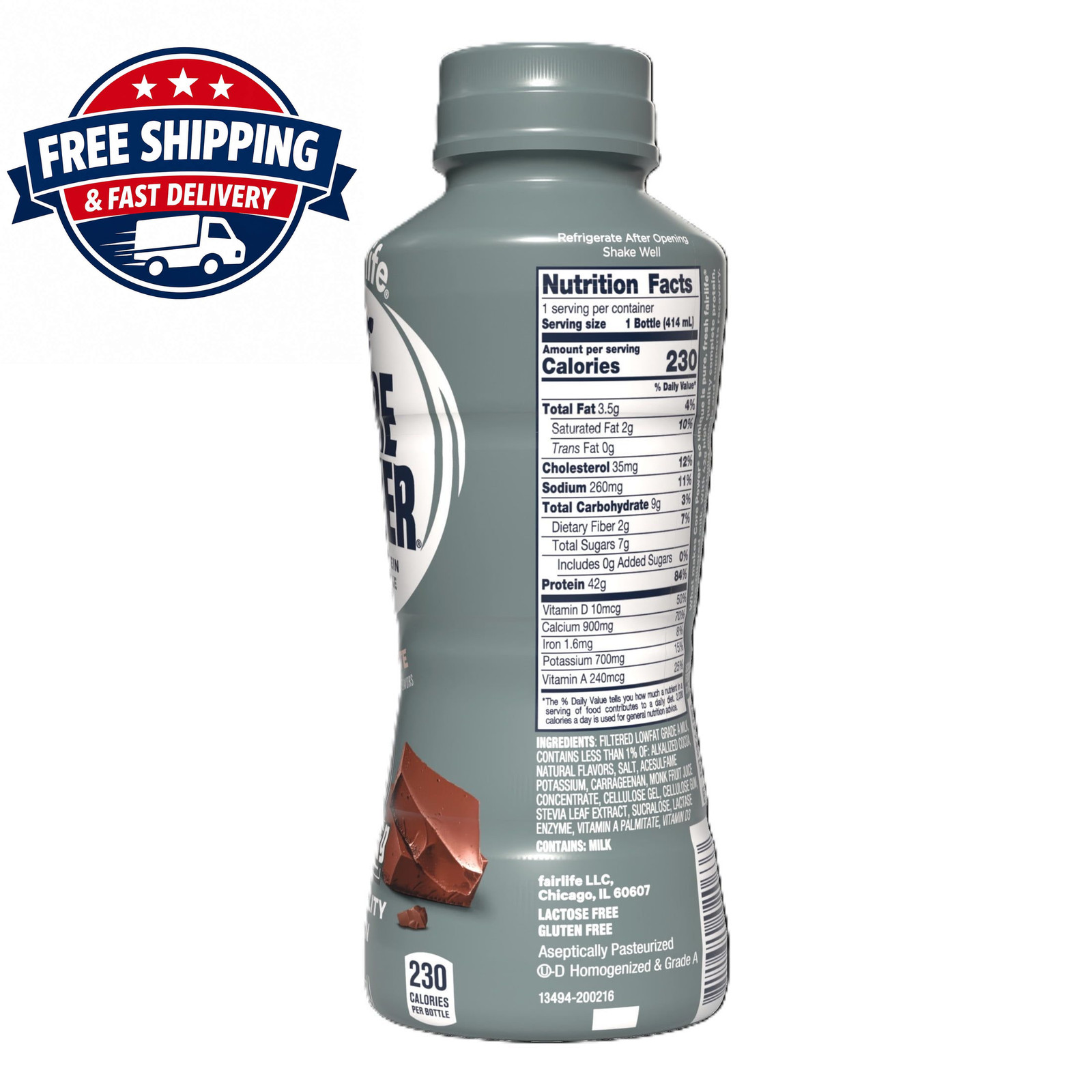 Core Power High Protein Shake, Chocolate, 42g Bottle, 14oz, 12 Pack