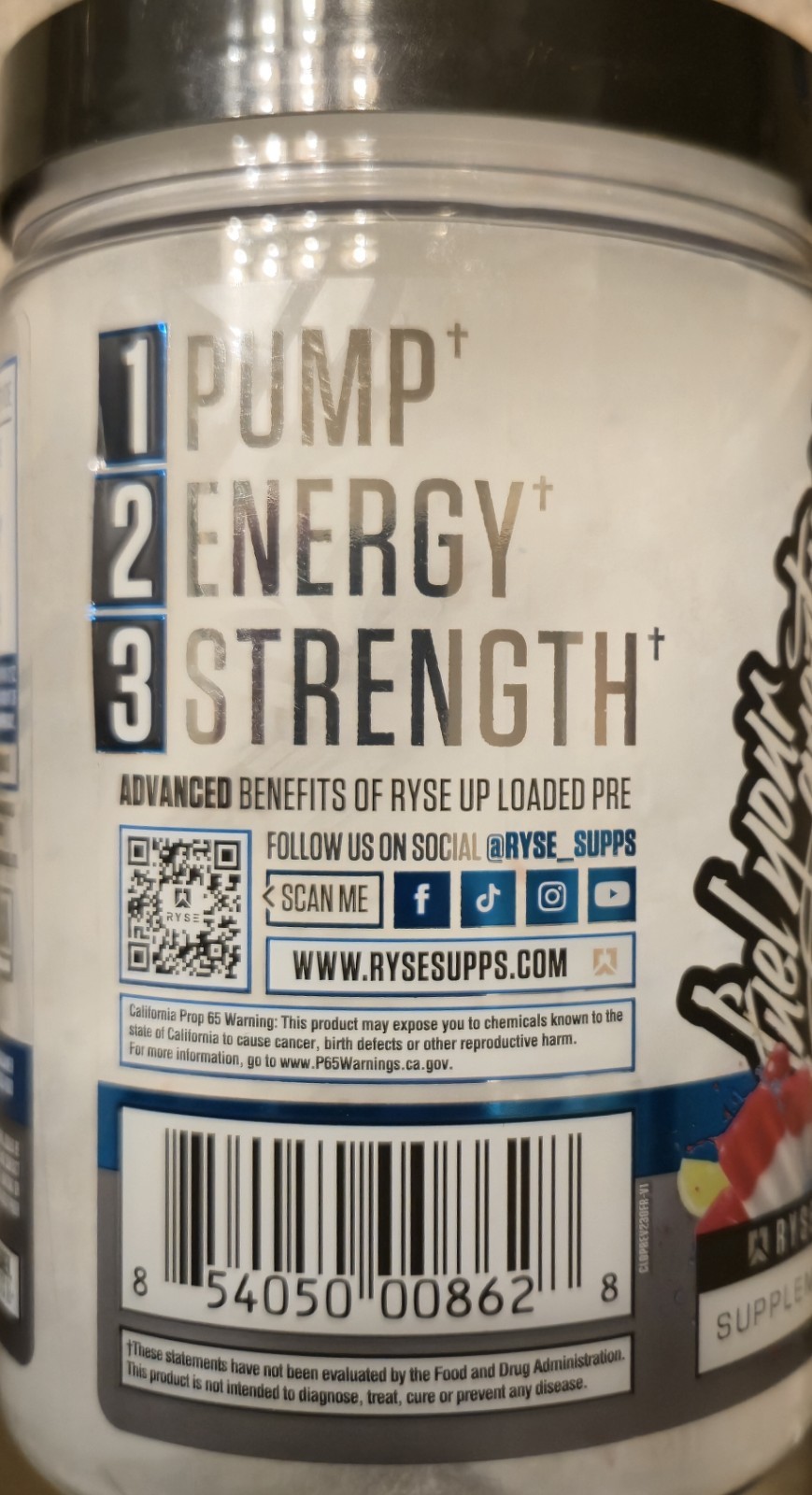 Ryse LOADED PRE-WORKOUT 15 oz Size (30 Servings ) Freedom Rocks BEST BY 09/26