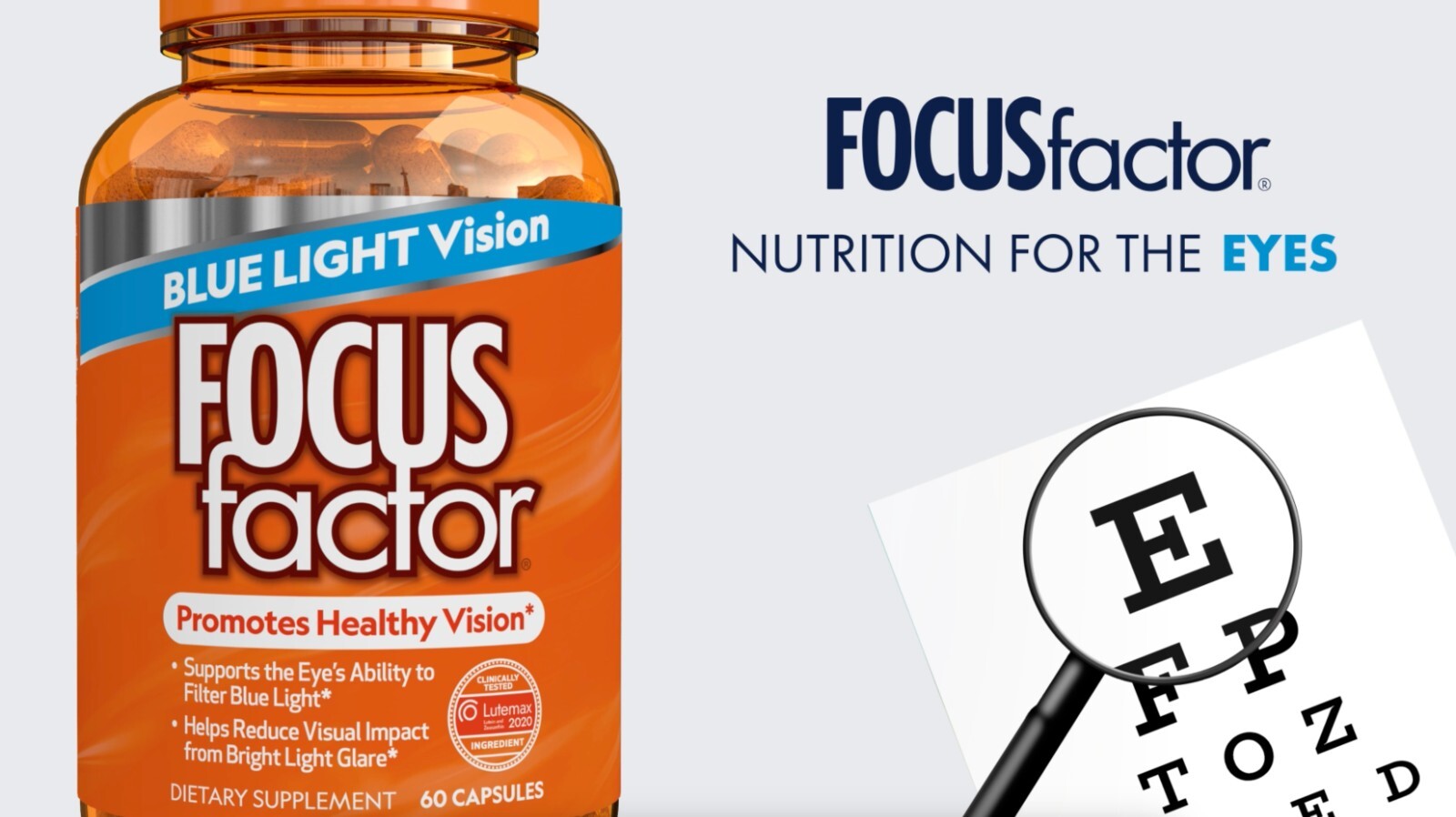 Focus Factor Vision Formula 60 Capsules Supports Eye Function