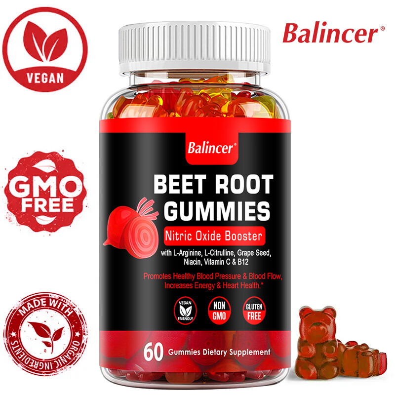 Sugar Free Nitric Oxide Beet Root Gummy – Heart Health, Blood Circulation