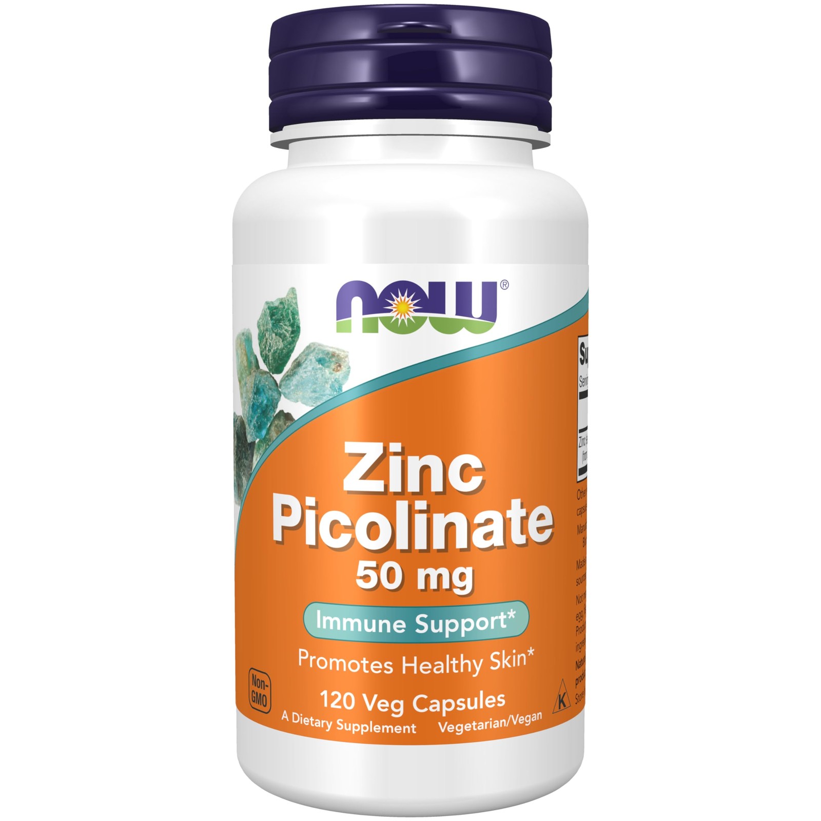 NOW Foods Supplements, Zinc 120 Count (Pack of 1), Off White W/Speckles
