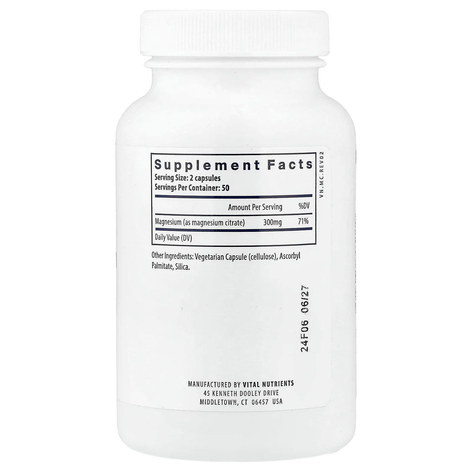 2 X Vital Nutrients, Magnesium Citrate, 100 Vegan Capsules (150 mg per Capsule)