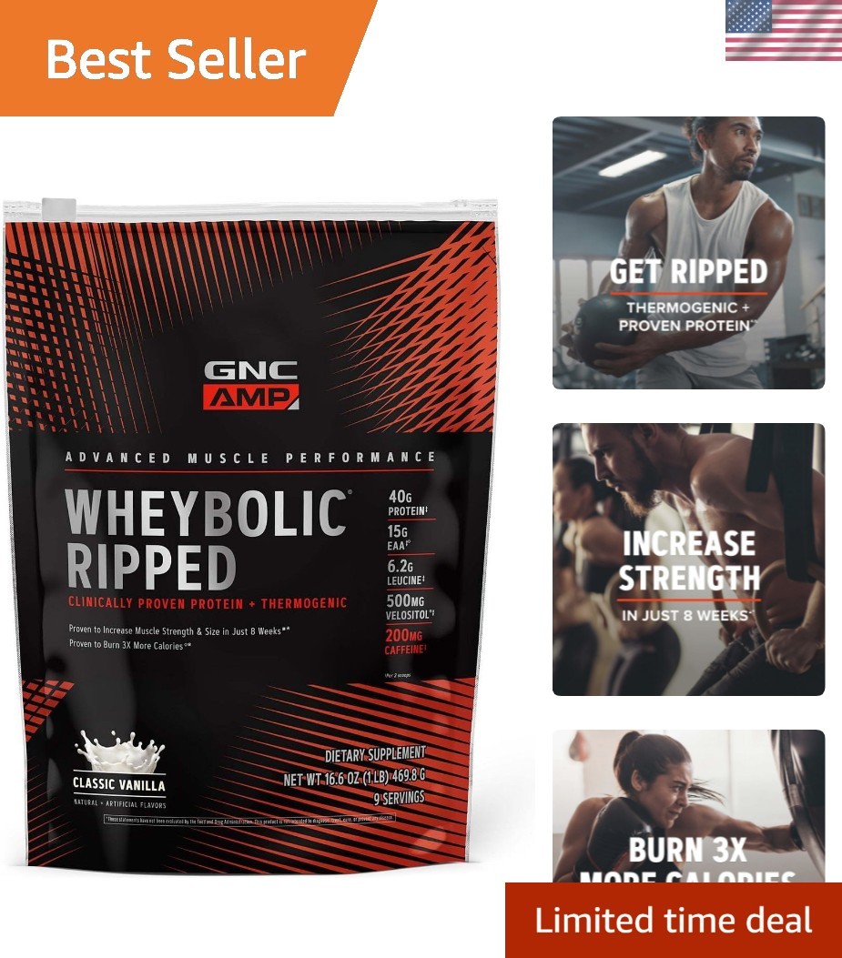Gluten-Free AMP Wheybolic Ripped – 9 Servings, Supports Health & Muscle Strength