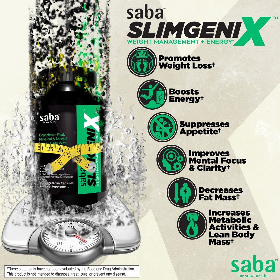 Saba SlimGenix – Energy, Weight Management, Appetite Control, Focus, Fat Burner