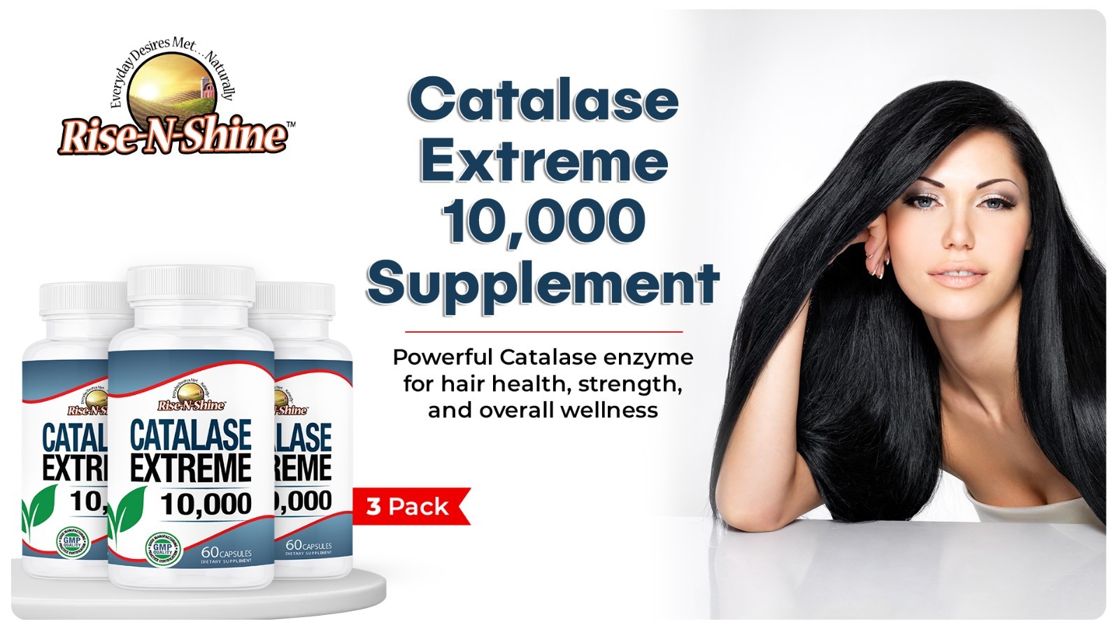 CATALASE EXTREME 10,000 – Three Bottle DISCOUNT DEAL – Rise-N-Shine
