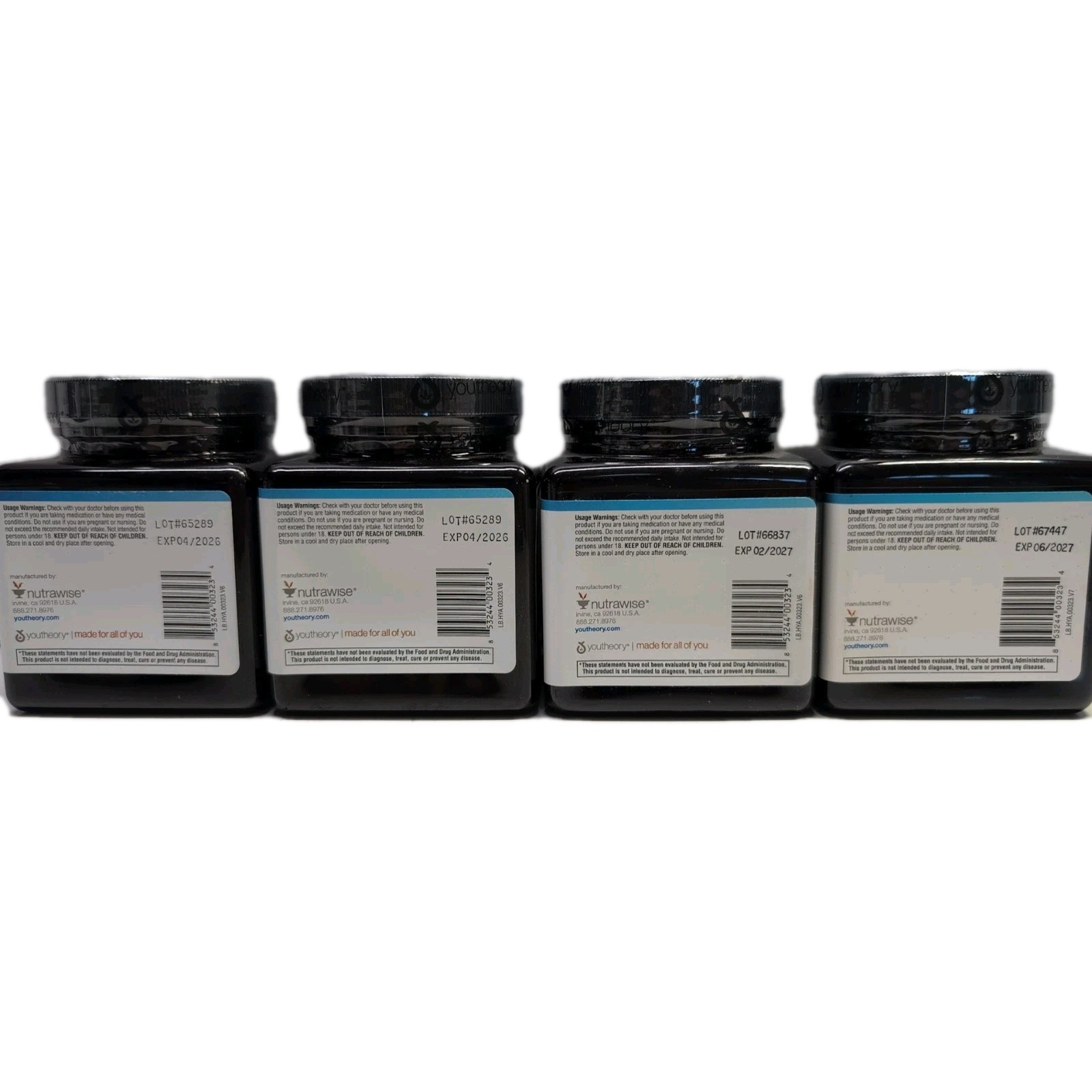 (4) Youtheory Hyaluronic Acid Advanced Formula Joint 120 Capsules Each 04/2026+