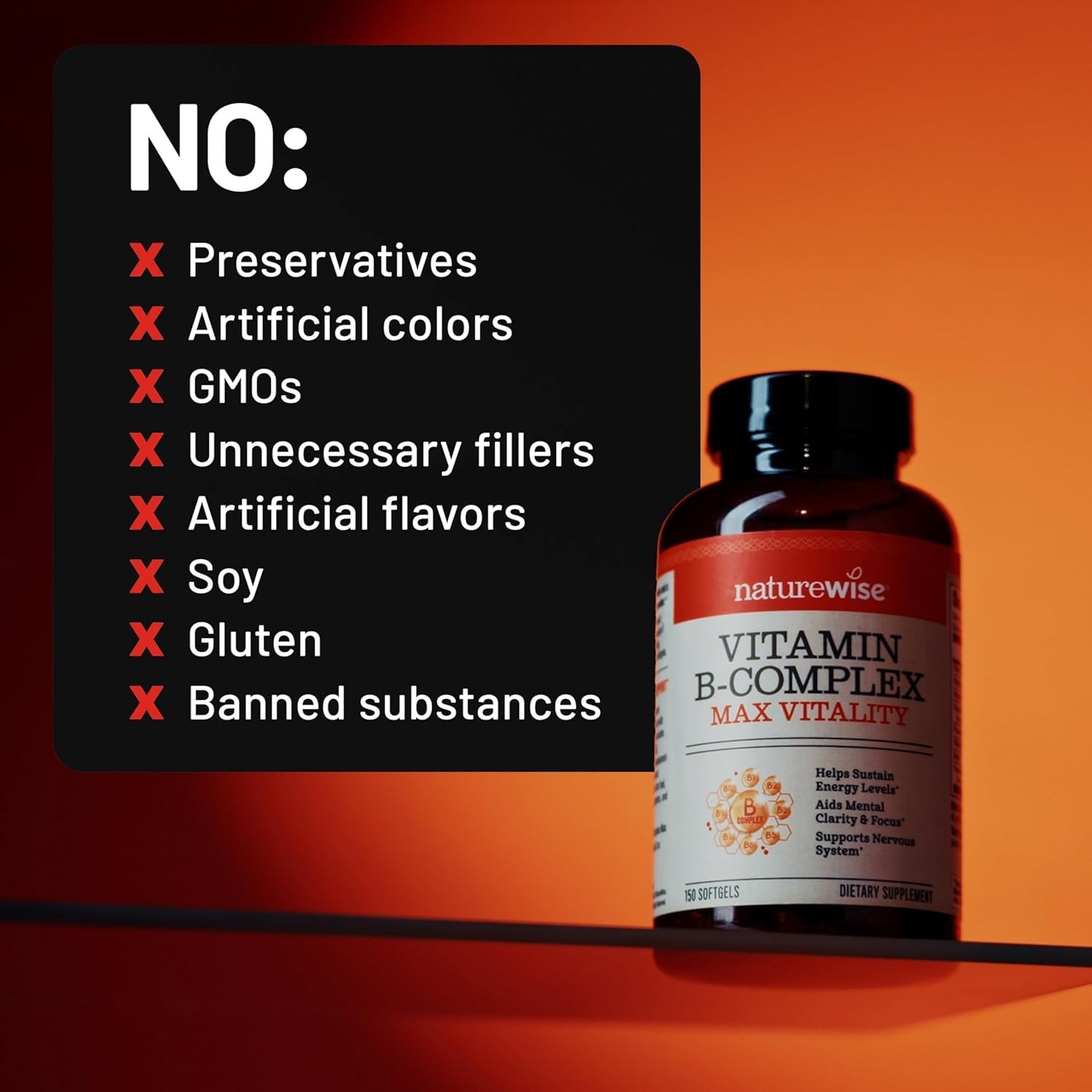 Vitamin B Complex for Women and Men – with Folic Acid Biotin B1 B2 B3 B6 B12