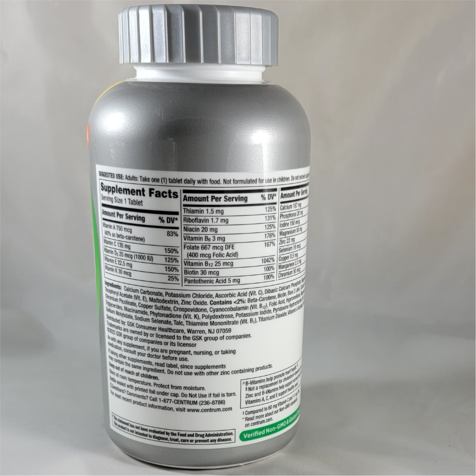 Centrum Silver Adults 50+ Multivitamin, 325 Tablets Men&Women !